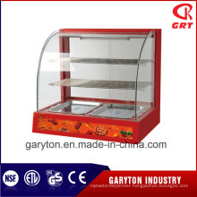 Commercial Electric Curved Food Warmer (GRT-2P) Display Showcase with Trays